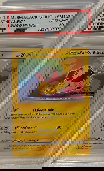 2017 Black Star Promo Ash’s Pikachu PSA 10