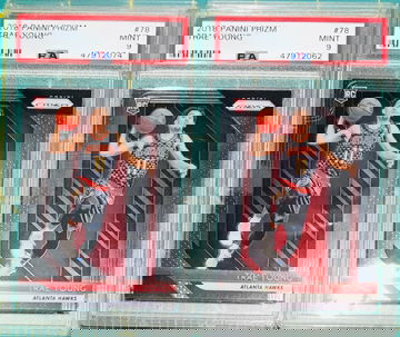 2x Trae Young Base Prizm #78 RC PSA 9s