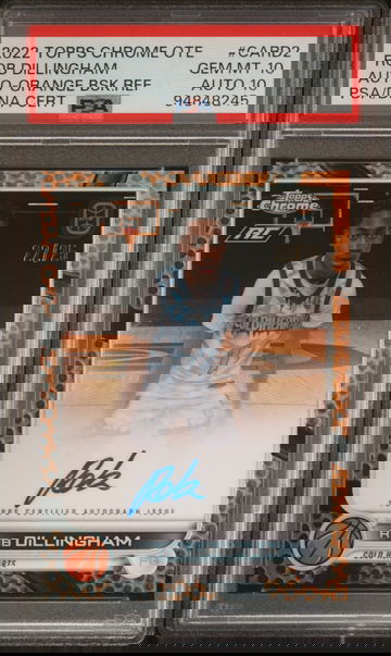 2022 Topps Chrome Overtime Elite Autographs #CARD2 Rob Dillingham Auto-Orange Basketball Ref PSA 10