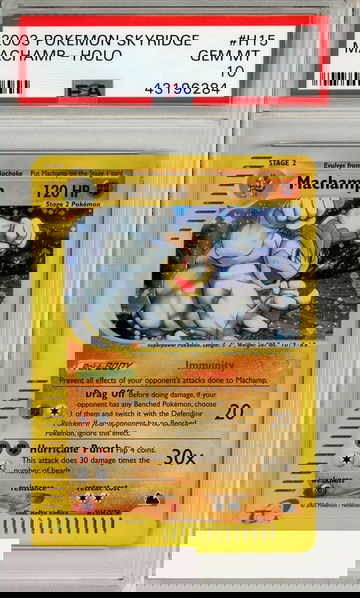 2003 POKEMON SKYRIDGE MACHAMP-HOLO #H15 PSA 10 GEM MT