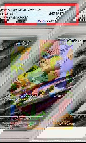 2024 POKEMON SCR EN-STELLAR CROWN BULBASAUR #143 ILLUSTRATION RARE PSA 10