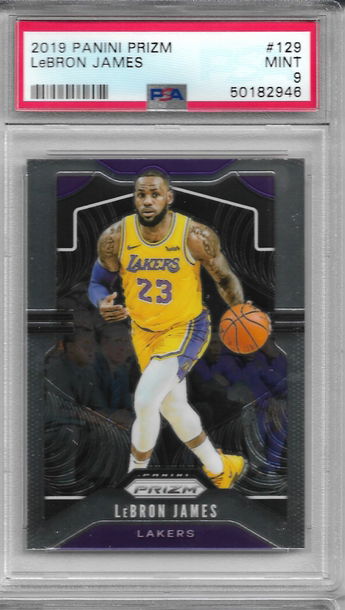 2019-20 Prizm #129 LEBRON JAMES PSA 9 Lakers