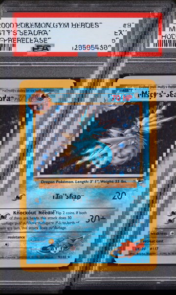 2000 Pokemon Gym Heroes Prerelease Misty's Seadra #9 PSA 5
