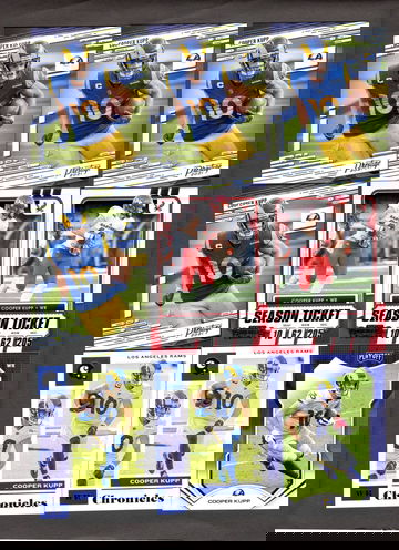 Lot of (13) Cooper Kupp Football Cards - All Scanned, Nice Variety Rams