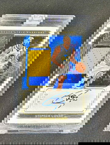 2021 Stephen Curry Panini One And One Gold Patch Jersey Auto SEALED 8/10 & Color Autograph SP