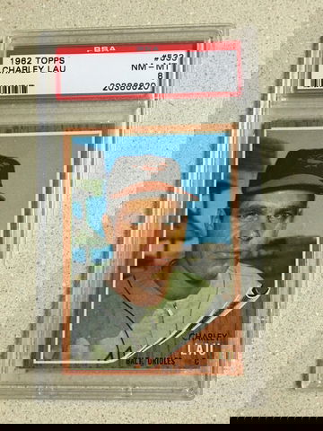 1962 Topps #533 Charley Lau PSA 8 NM-MT SP ORIOLES 