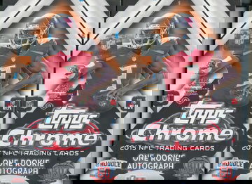 (2) 2015 Topps Chrome Football Hobby Box