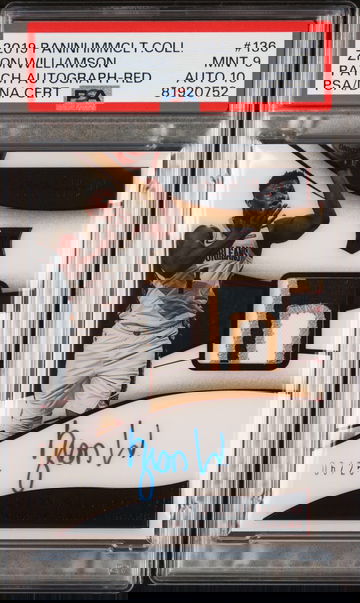 2019-20 Immaculate Zion Williamson Red RPA /25 PSA 9 Auto 10