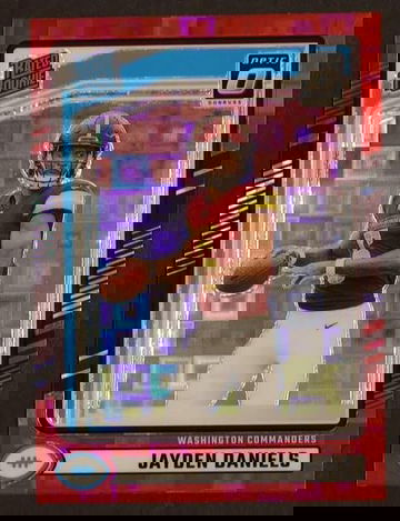 2024 Optic Preview #389 Jayden Daniels Red Pandora Rated Rookie