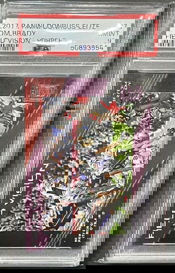 2017 DONRUSS ELITE TOM BRADY FIELD VISION Purple Prizm #/49 PSA 9 Mint LOW POP