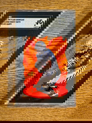 1997 Flair Showcase Hot Hands #2HH Emmitt Smith SGC 9
