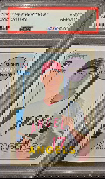 2018 Topps Heritage Shohei Ohtani PSA 8