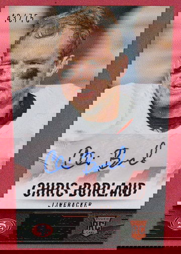 2014 Score Hot Rookies Chris Borland #351 RC Red Autograph 43/75