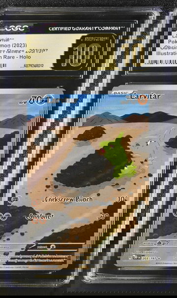 2023 Pokémon Scarlet & Violet Obsidian Flames Larvitar #203/197 CGC Pristine 10
