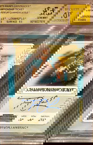 2021 Contenders - Trevor Lawrence - Championship Ticket Auto - /49 - POP 2