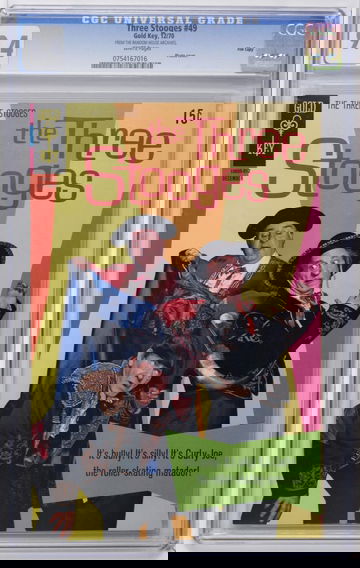 THREE STOOGES #49, CGC 9.4 NM -- RANDOM HOUSE FILE COPY