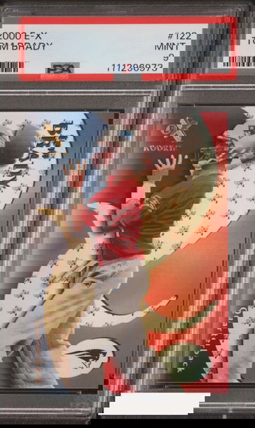 2000 E-X TOM BRADY #122 ROOKIE RC 1349 OF 1500 PATRIOTS PSA 9 MINT