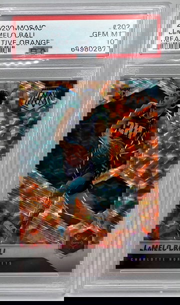 2020-21 Mosaic Lamelo Ball Reactive Orange PSA 10