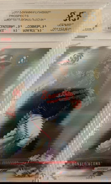 2017 Bowman Chrome Ronald Acuna BGS9.5 True Gem