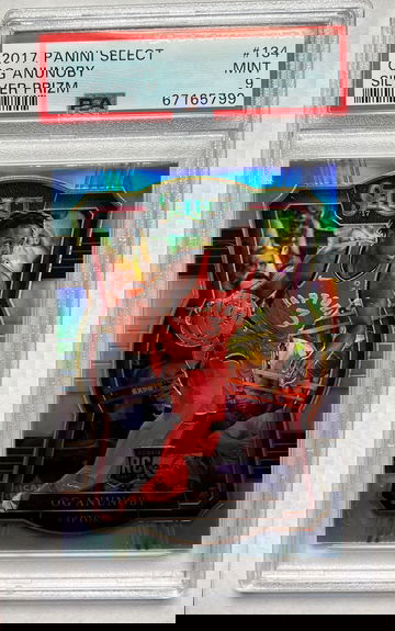 2017-18 Panini Select Og Anunoby Silver Prizm RC PSA 9 #134