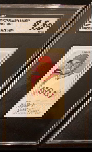 2020 Topps Allen & Ginter Mike Trout Mini Brooklyn Back 10/25 SGC 9.5 