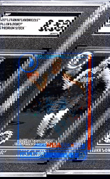 2022-23 Panini Chronicles #596 Luka Doncic Hoops Premium Stock SGC 8.5