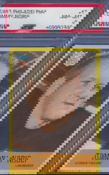 1967 Philadelphia #7 Tommy Nobis RC PSA 8 (BillsGridironGreats)