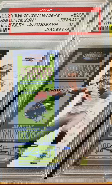 2012 Panini Contenders Russell Wilson white jersey Auto