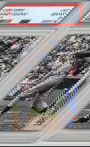 2020 TOPPS #381 SANDY KOUFAX CARD LOS ANGELES DODGERS PSA 10 SSP LOW POP