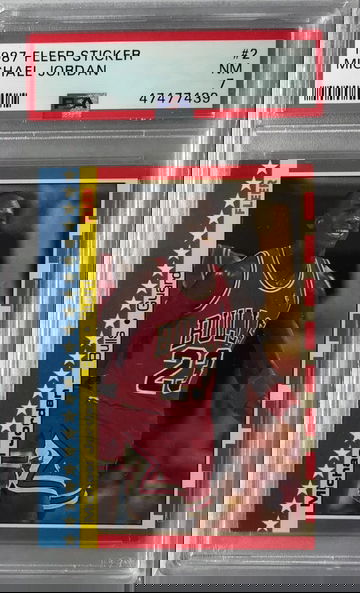 Michael Jordan 1987 Fleer Sticker #2 - PSA 7