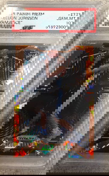 2019-20 Keldon Johnson orange ice Psa 10