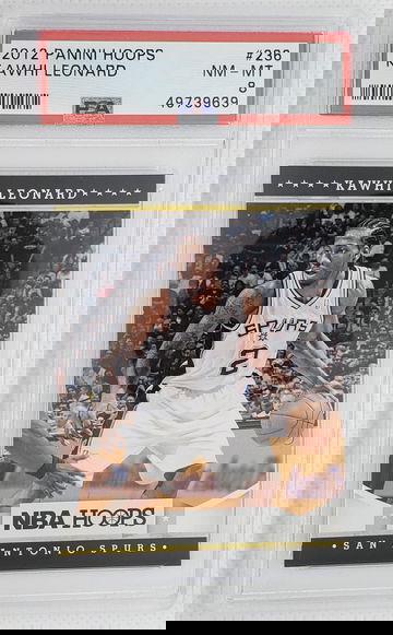 KAWHI LEONARD 2012 Panini Hoops Rookie RC #236 - PSA 8