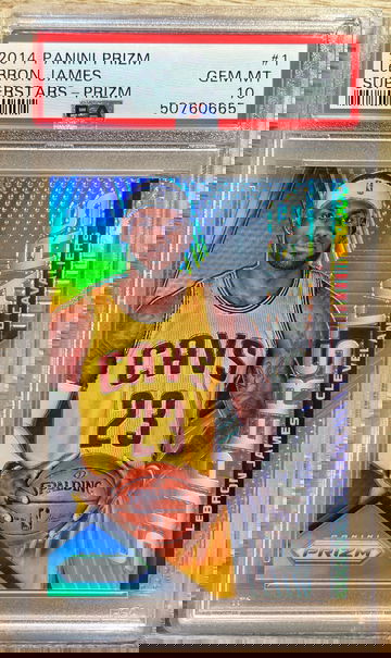 LeBron James 2014 Panini Prizm #1 Superstars Prizm PSA 10