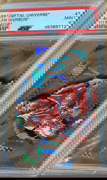 1997 Metal Universe Titanium Allen Iverson PSA 9 Mint