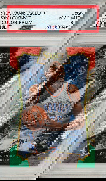 Kevin Durant 2015-16 Panini Select #66 Concourse Tri-Color Prizm PSA 8 NM-MT! 8946