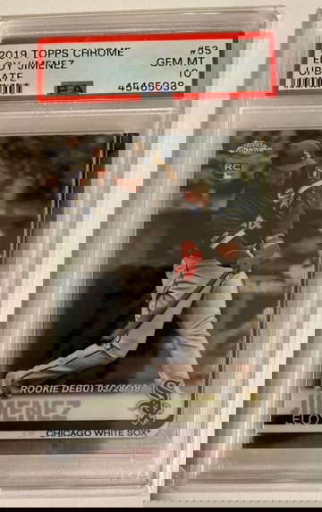 2019 Topps Chrome Eloy Jimenez Update PSA 10  Rookie Card