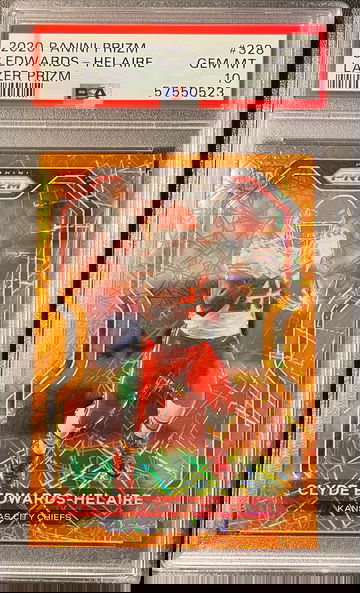 2020 Panini Prizm Clyde Edwards-Helaire Lazer Prizm PSA 10 GEM MT