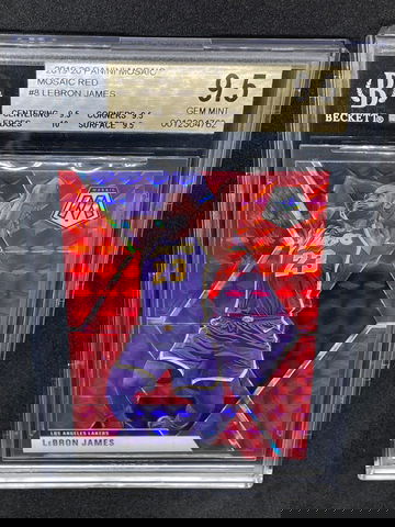 2019 Lebron James Red Mosaic True Gem Plus 