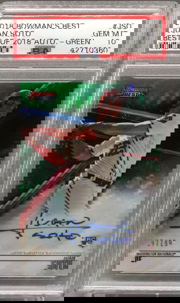 Juan Soto 2018 Bowman’s Best Auto /99 Pop 14