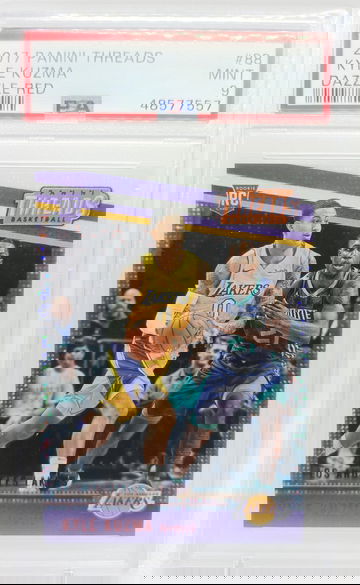 2017 Panini Threads Red Dazzle /99 Kyle Kuzma #88 PSA 9 Rookie Lakers