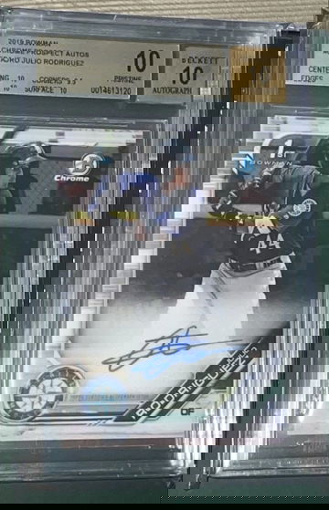 2019 Bowman Chrome Julio Rodriguez Auto RC BGS 10 POP 38