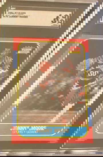 1986-87 Fleer Basketball Card #76 Johnny Moore Graded SGC 6 EX NM