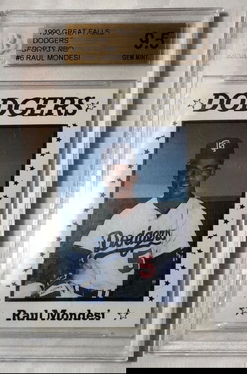1990 GREAT FALLS DODGERS SPORTS PRO #6 RAUL MONDESI  9.5 GEM-MT
