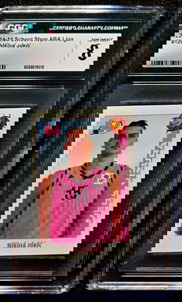 2014 School Shop ABA Liga NIKOLA JOKIC #129 Sticker Pre-Rookie CGC 8 NM-MINT 