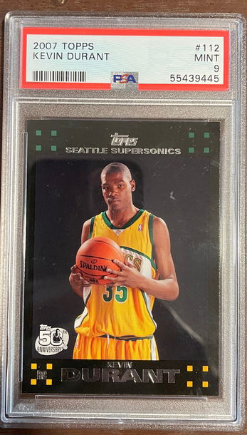 2007 Topps Kevin Durant Rookie Black PSA 9
