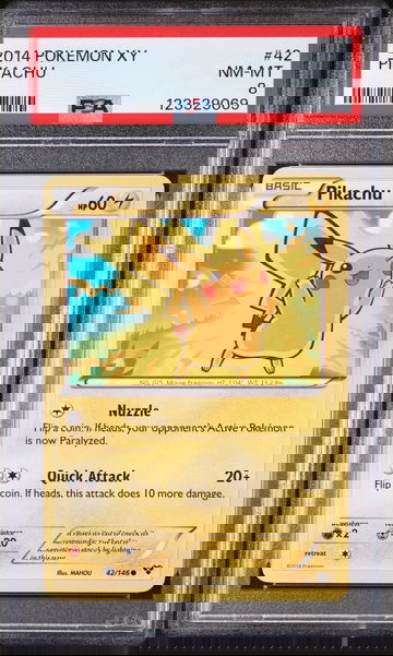 2014 Pokemon XY Lego Movie Exclusive Pikachu #42 PSA 8