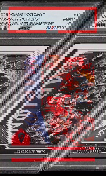 2023 Kansas City Chiefs Panini NFL Superbowl LVIII Champions #1 Card PSA 9 Mint