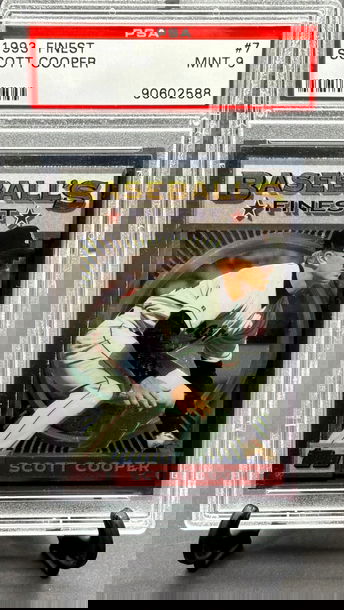 1993 Topps Finest Scott Cooper  PSA 9