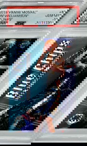 GEM MINT 10 2019 Panini Mosaic 8 Blue Chips Zion Williamson