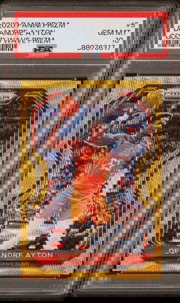 2020 Panini Prizm DeAndre Ayton Gold Wave Prizm PSA 10